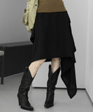 Belted Three-Way Long Skirt
