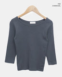 Keeper U-neck Basic Three Quarter Sleeve T-Shirt