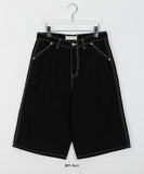 Manaco Number Stitch Bermuda Cotton Pants