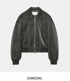 (UNISEX) Raper Leather Balloon Jacket