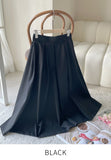 Ruko Banding Pintuck Flare Long Skirt