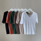 Verena V-neck Ribbed Knit