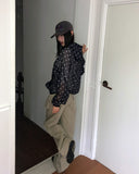 Woone See-Through Dot Windbreaker Hood Zip-up