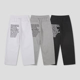 Way Lettering Wide Brushed Sweatpants