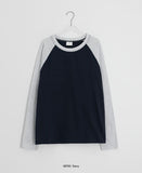 [Unisex] Teln Raglan Overfit Long Sleeve Tee