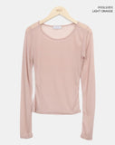 Maden See-Through Layered Long Sleeve T-Shirt