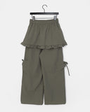 Karen Frill Cargo Layered Skirt Pants