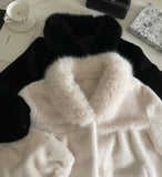 Kesura Shawl Collar Eco-Fur Mink Jacket