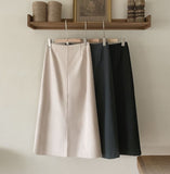 Shui Cut Brushed H-line Long Skirt