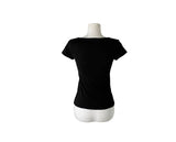 [MADE/more BASIC] Cover Round Button Slim Short Sleeve T-shirt