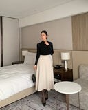 Sorren Puff Half Neck Pearl Knit