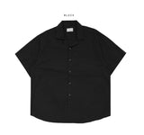 Rickfree open collar short sleeve shirt