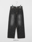 Mimito summer washed wide denim pants