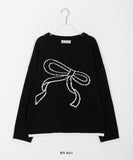 [BAONHAUS] Menpo color matching ribbon round knit