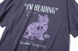 HEADING CAT Short Sleeve T-shirt