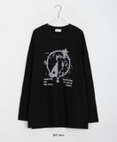 [unisex] Nitto Cat Printed Over Long Sleeve Tee