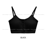 Nor Button Waffle Crop Top (+ With Cup)