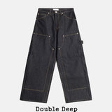 Cres Double Knee Carpenter Raw Denim Pants