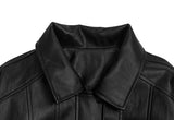 Unt Incision Boxy Leather Blouson Jacket