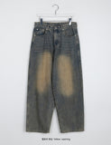 [unisex] Lyuti Cat Washing Wide Denim Pants