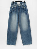 pte studded wide denim