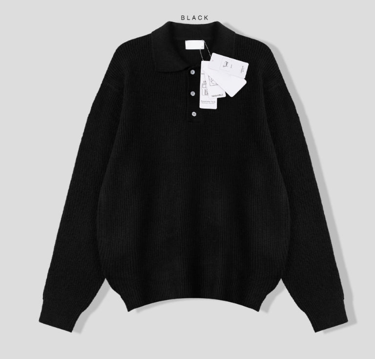 【MODERNIF】Libert Cash Collar Knit modernif (モダンイフ) - リバートキャシーカラーニット