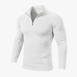 Furnon Ribbed Half-Zip Muscle Long Sleeve Tee