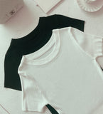 Tory Round Ribbed Span Short Sleeve T-shirt