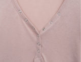 Havel Button V-Neck Long Sleeve T-Shirt