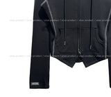 Noah slim fit incision two-way hooded zip-up