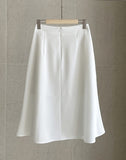 Giet button flare skirt