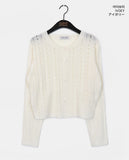 [MADE] Bezel Punching Round Knit Cardigan