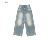 Nuhi Vintage Washing Back Pocket Denim Pants