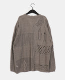 Davon Vintage Punching Damage V-Neck Knit