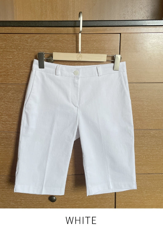 【I AM MARI】Capri Cotton Biker Half Slit Pants I AM MARI (アイアムマリ) - カプリコットンバイカー5分丈