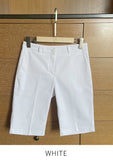 Capri Cotton Biker Half Slit Pants