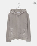 [MADE] Cumming Lace Cut Pocket Two-Way Long Sleeve Hooded Zip-Up