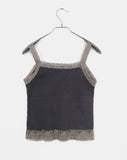Kiu Slim Fit Rib Lace Sleeveless