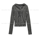 Or Stripe Layered SET - Short Sleeve, Hood