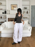 KNEE PINTUCK STUD PANTS