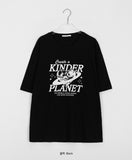 Melna Heart Printing Short Sleeve Tee