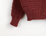 Mohen Waffle Wood Duffel Knit Cardigan