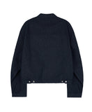 Karen Diagonal Herringbone Crop Jacket