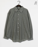 [UNISEX] Sket Autumn Check Overfit Long Sleeve Shirt