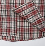 Pocky Button Neck Collar Check Shirt
