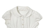 Eva Summer Cap Sleeve Lace Collar Blouse