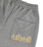 Fire embroidery string training pants