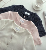 Meble Round Short Sleeve Tweed Jacket
