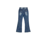 Bev Flip Pocket Bootcut Washing Denim Pants