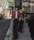 Dino loose fit check shirt